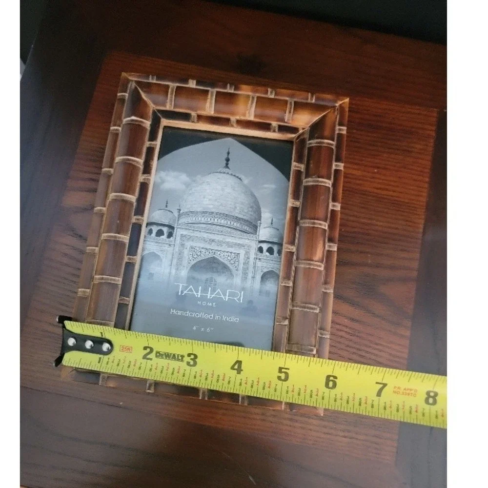 Tahari Home Bamboo Style Photo Frame‎ Boho 4x6 Handcrafted India